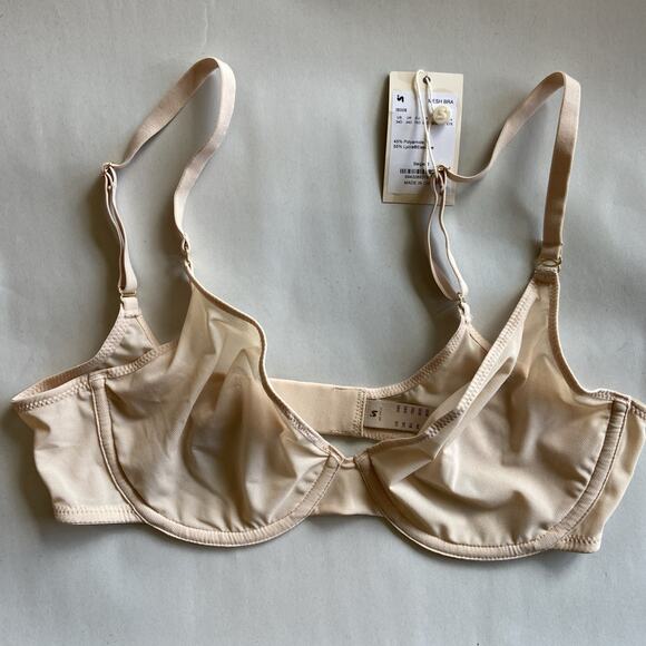 Inlyric Beige #3 Mesh Underwire Sheer Bra Womens 34D NEW NWT - Picture 1 of 13